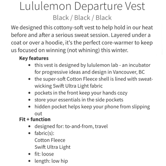 LULULEMON Black Departure Vest - Picture 13 of 13